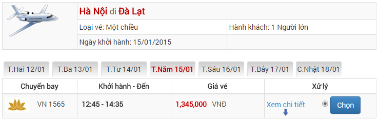 giá vé máy bay hà nội đà lạt vietnam airline - Hình 3
