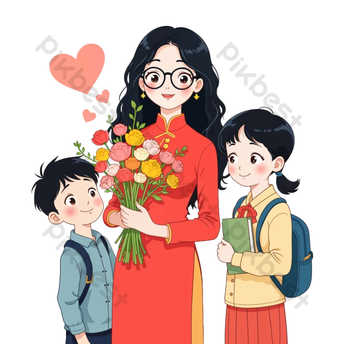 hình ảnh thầy cô và học sinh