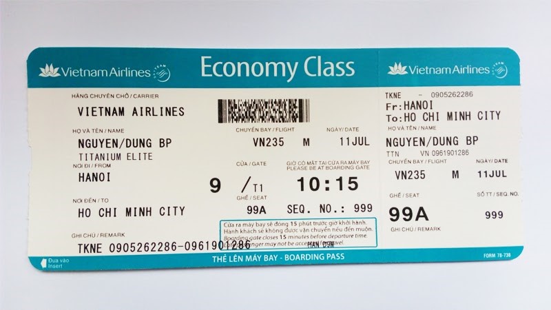 hình ảnh vé máy bay vietnam airlines