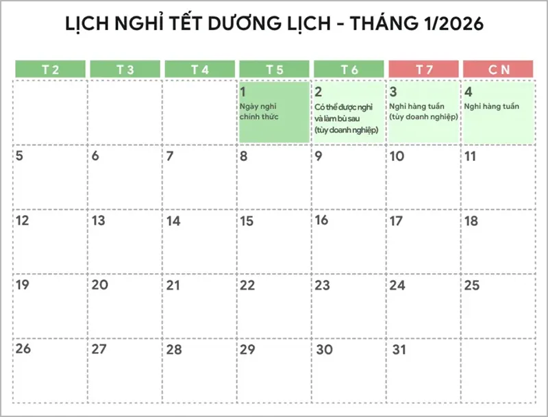 học sinh được nghỉ tết 2026 bao nhiêu ngày - Hình 4