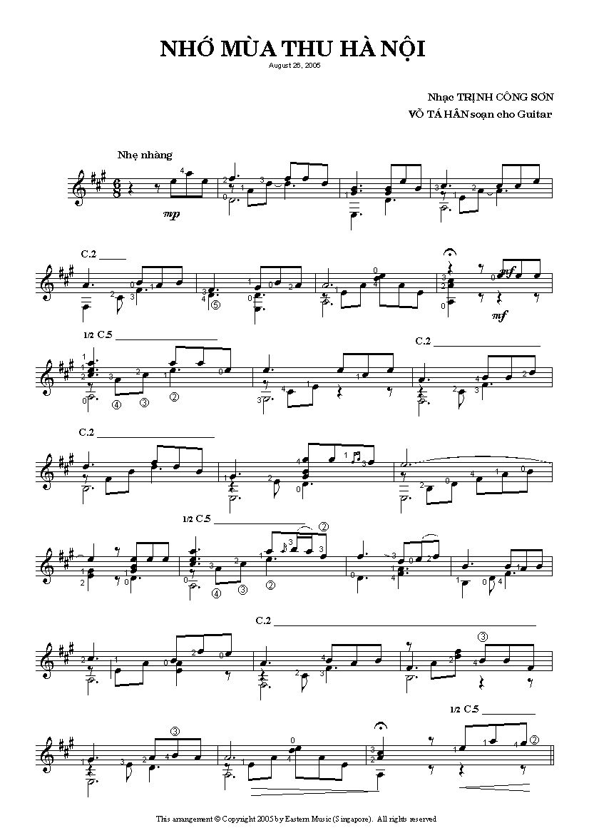 hợp âm nhớ mùa thu hà nội - Hình 1