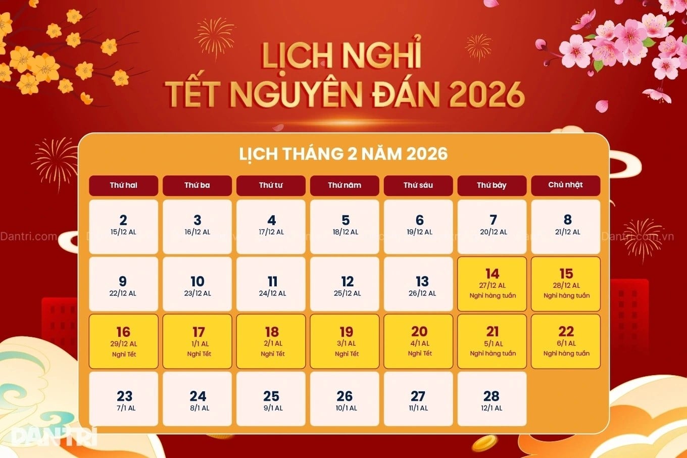 lịch nghỉ tết học sinh tphcm 2026