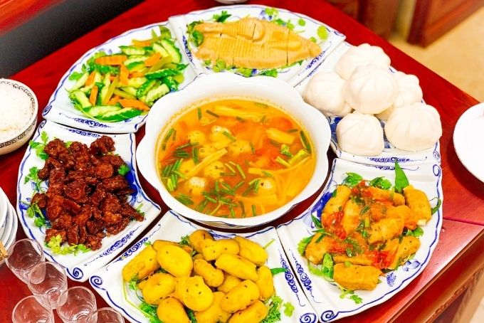 mâm cơm chay cúng - Hình 4