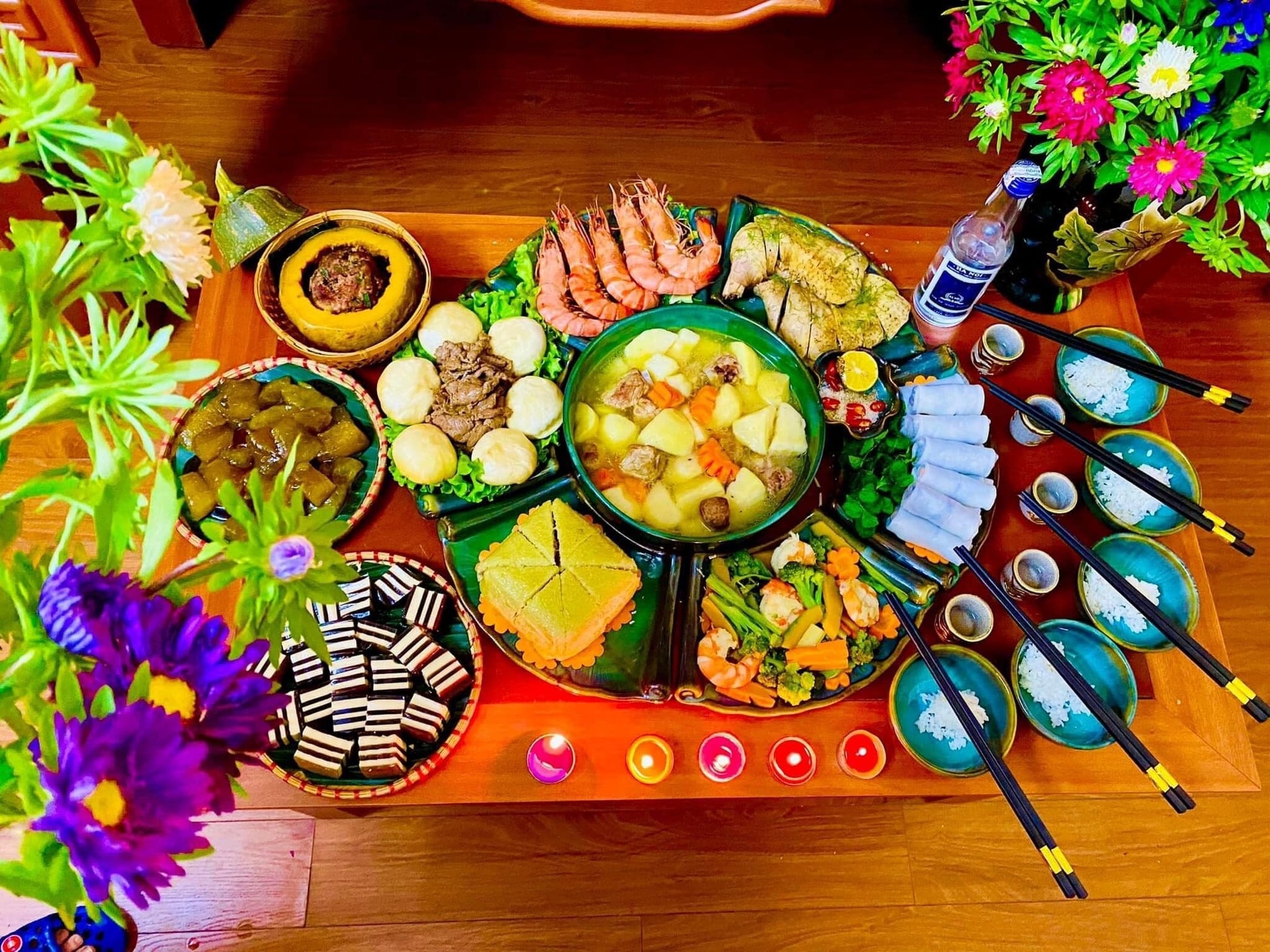 mâm cơm cúng giao thừa - Hình 4