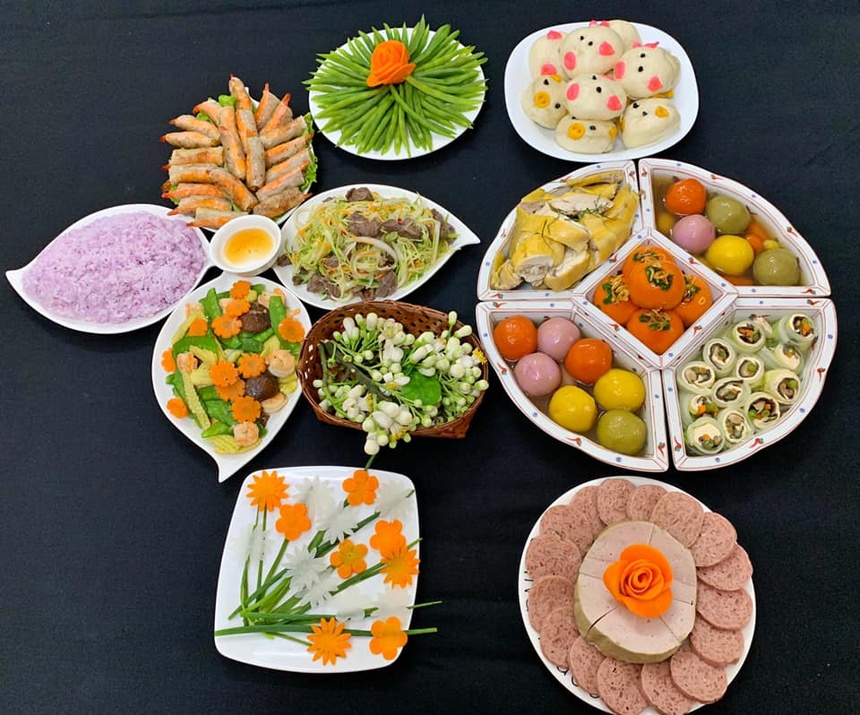 mâm cơm cúng rằm - Hình 4