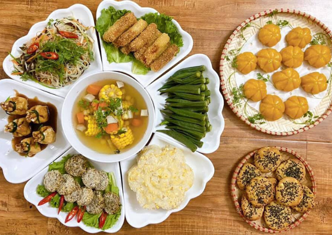 mâm cơm cúng rằm tháng 7