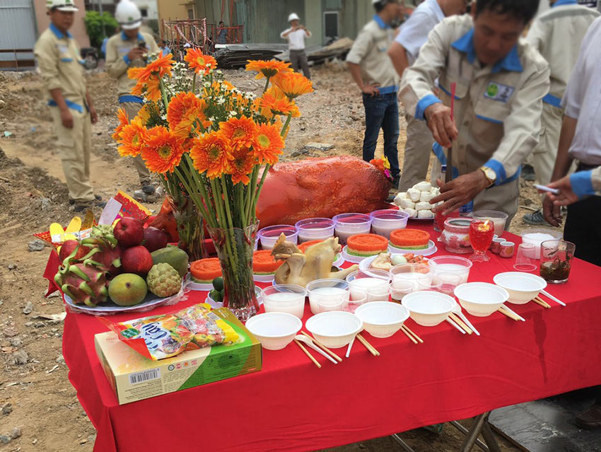mâm cúng đông thổ xây nhà - Hình 4