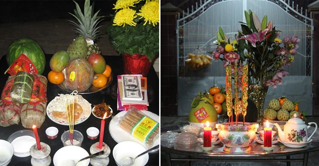 mâm cúng giao thừa ngoài sân - Hình 5