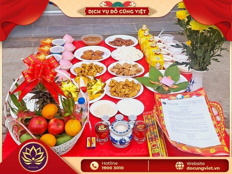 mâm cúng khai trương chay - Hình 3