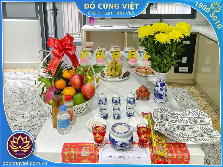 mâm cúng nhập trạch đơn giản - Hình 5