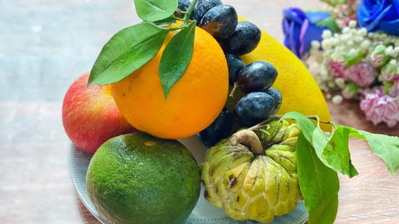 mâm cúng ông táo đơn giản hoa quả - Hình 3