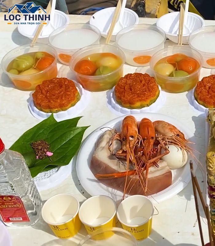 mâm cúng sửa nhà đơn giản - Hình 5