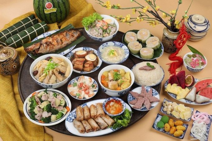 mâm cúng tất niên trong nhà