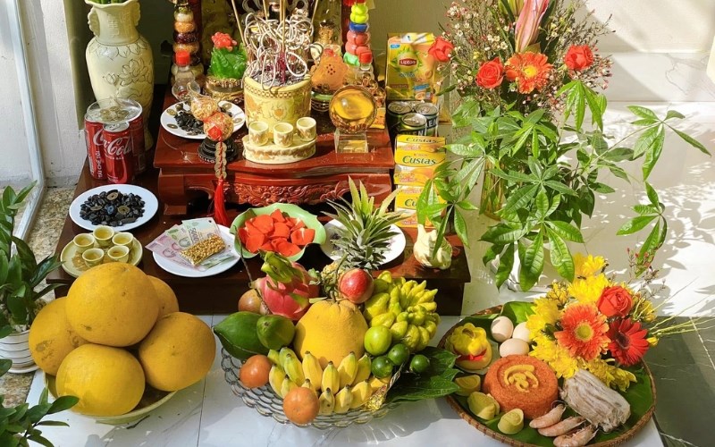 mâm cúng thần tài mùng 10 tháng giêng - Hình 1