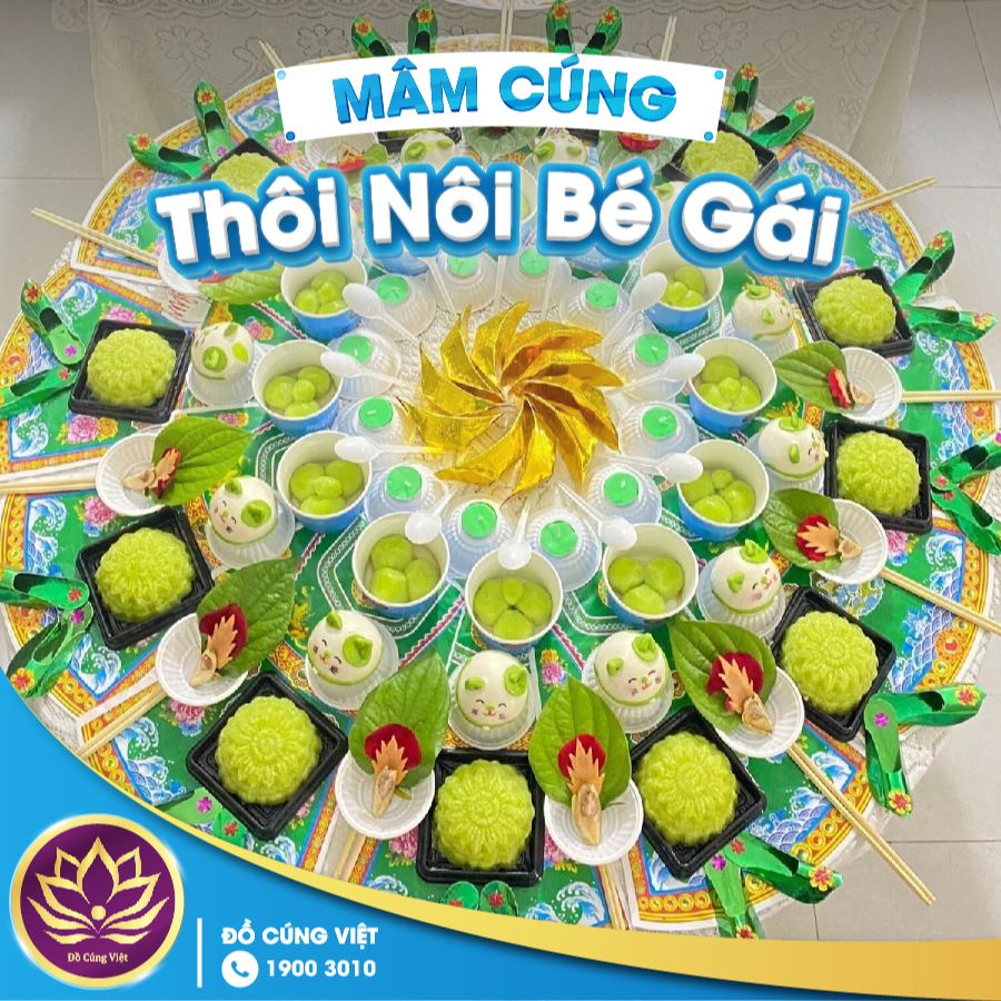 mâm cúng thôi nôi cho bé gái - Hình 4