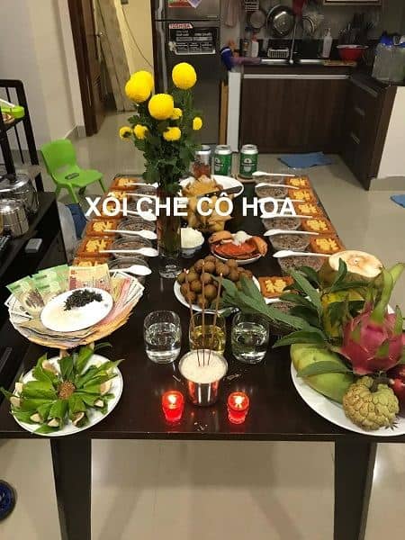 mâm cúng thôi nôi cho be trai đơn giản - Hình 4