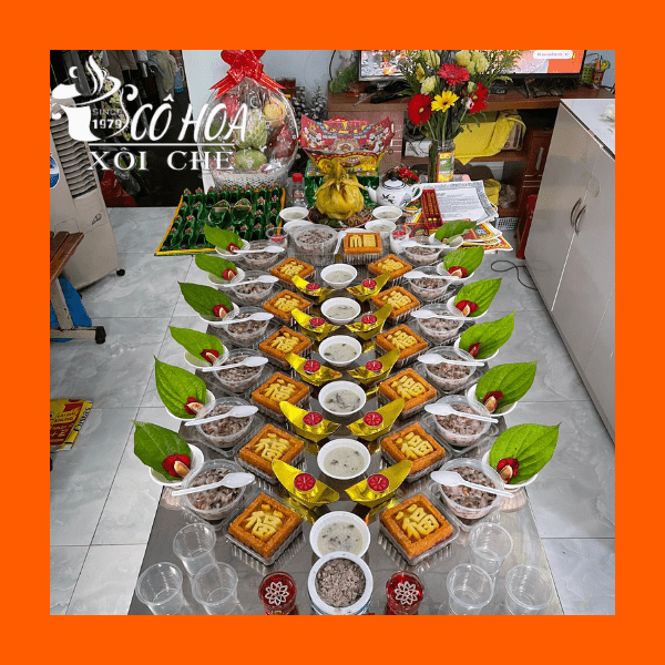 mâm cúng thôi nôi cho be trai đơn giản