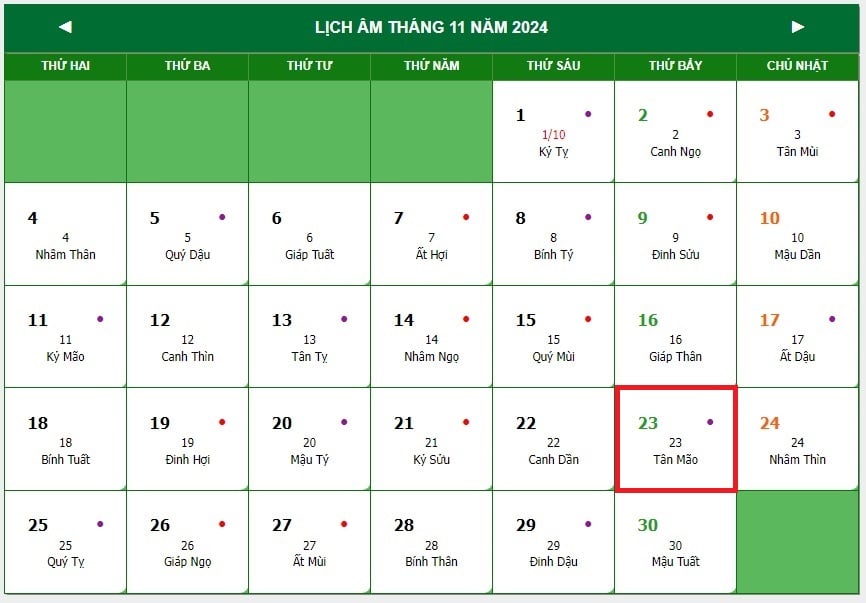 ngày 23 tháng 11 là ngày gì - Hình 2