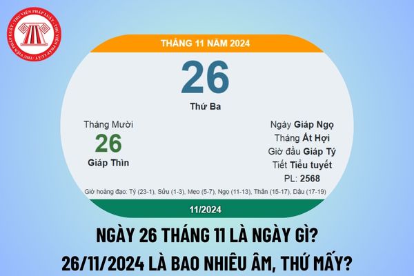 ngày 26 11 là ngày gì