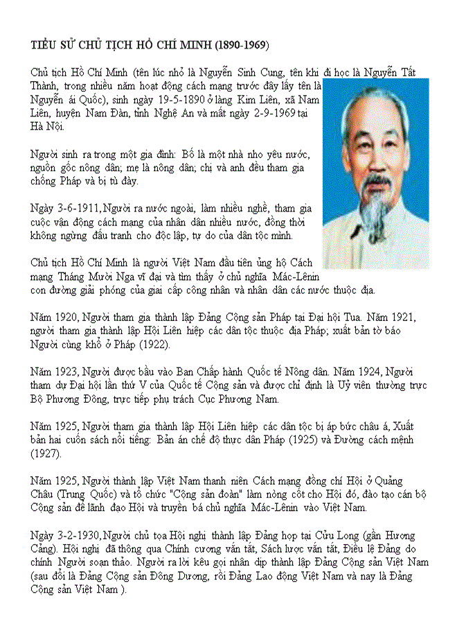 những thông tin về bác hồ - Hình 2
