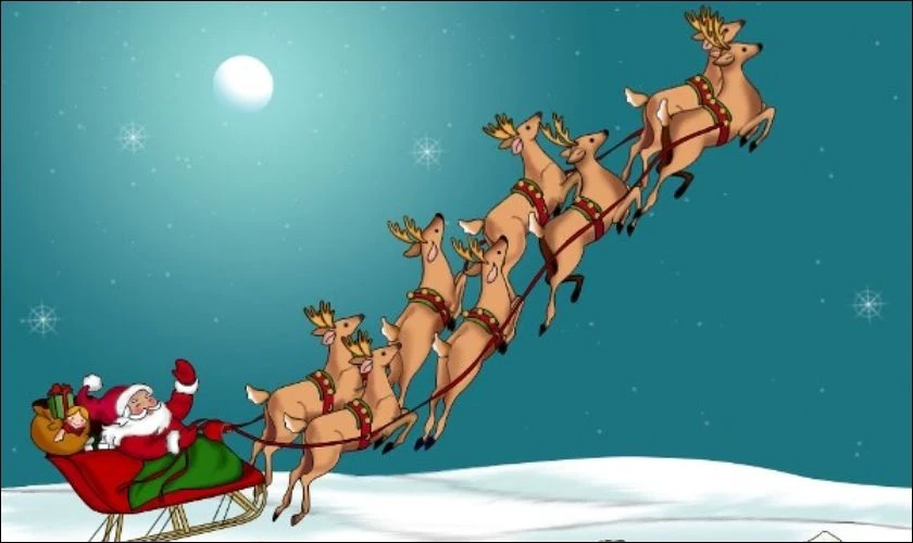 ông già noel cưỡi mấy con tuần lộc - Hình 2