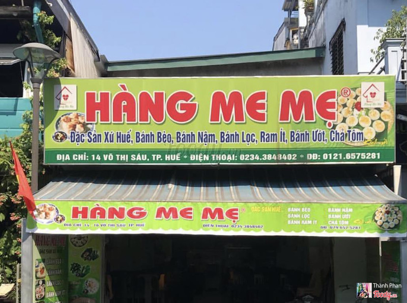 quán bánh bèo bánh nậm hàng me