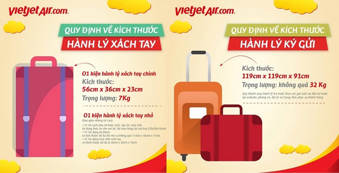 quy định hành lý của vietjet - Hình 2