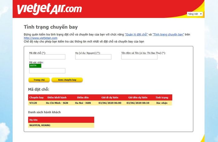 tra cứu giờ hạ cánh vietjet - Hình 2