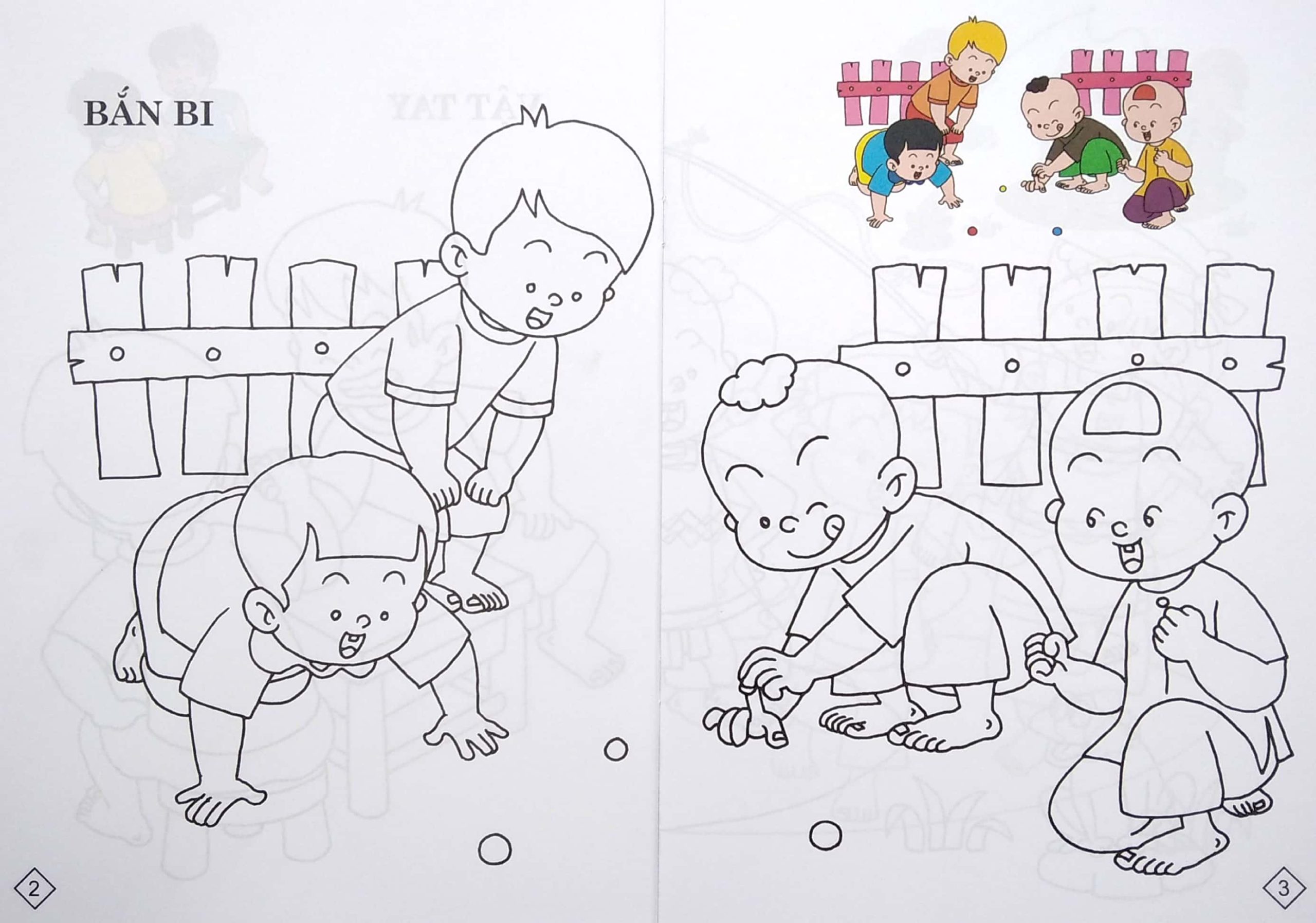 tranh tô màu trò chơi dân gian - Hình 2