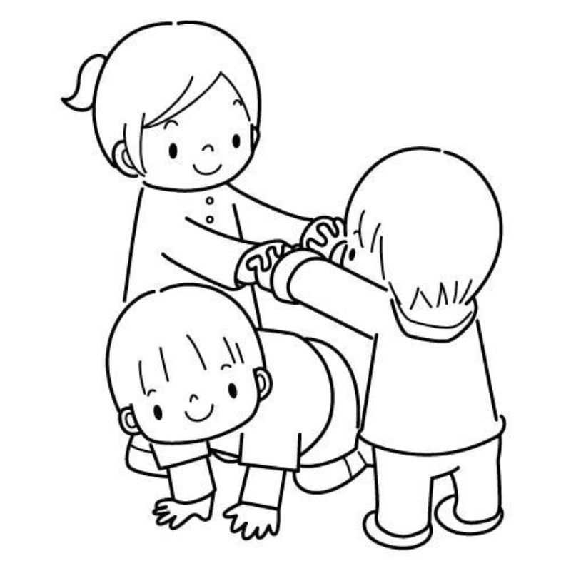 tranh tô màu trò chơi dân gian - Hình 3