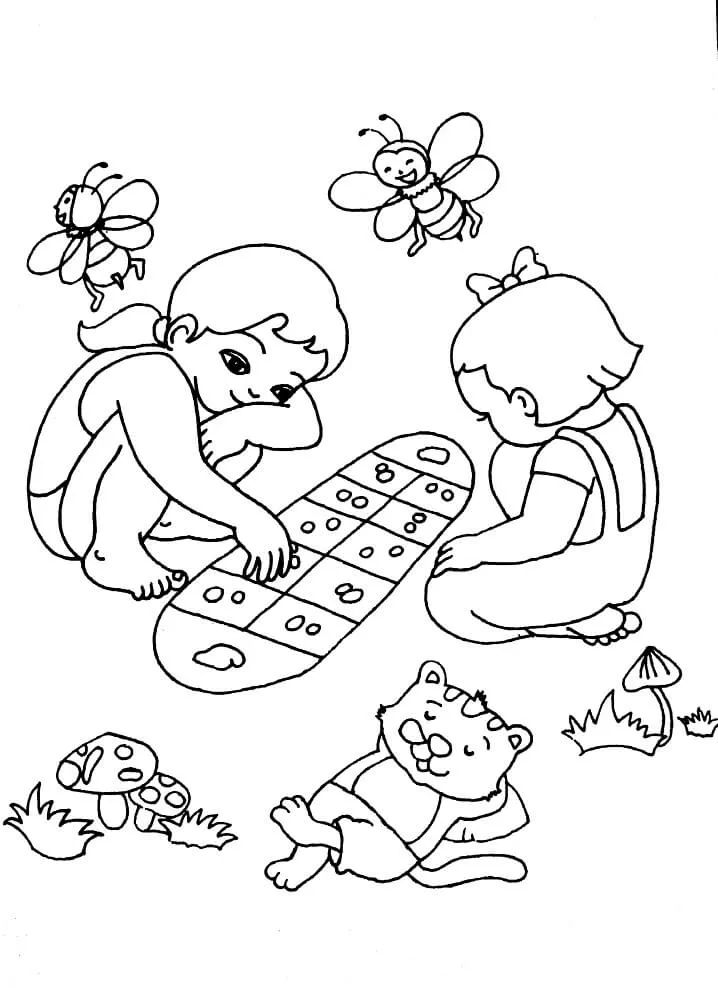 tranh tô màu trò chơi dân gian - Hình 4