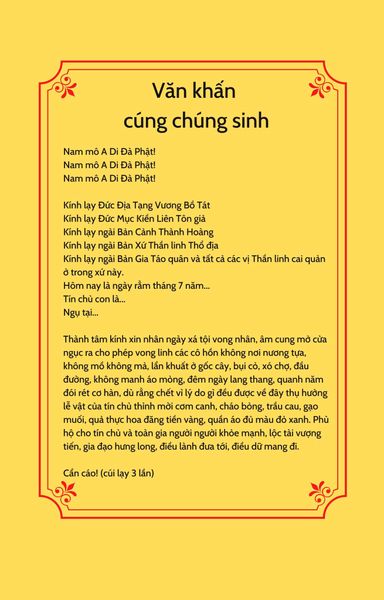 văn cúng chúng sinh
