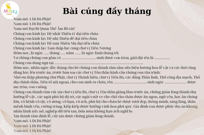 văn cúng đầy tháng cho bé trai - Hình 4