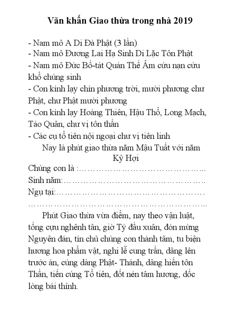 văn cúng đêm giao thừa - Hình 4