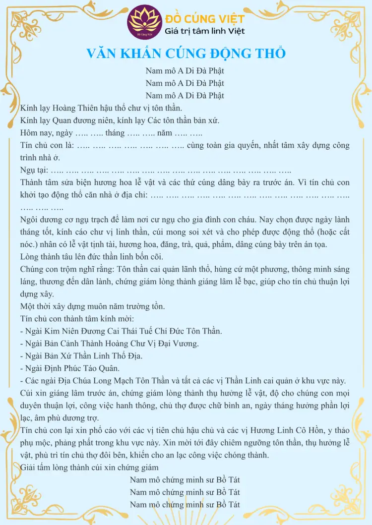 văn cúng động thổ - Hình 3