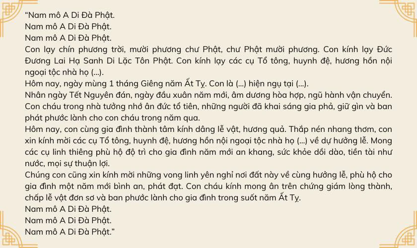 văn cúng mùng 1 tết 2025 - Hình 3