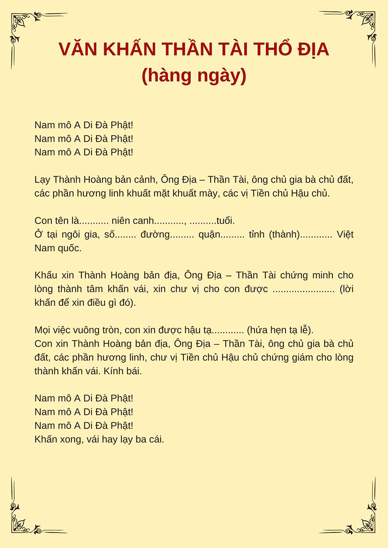 văn cúng thần tài hàng ngày - Hình 4