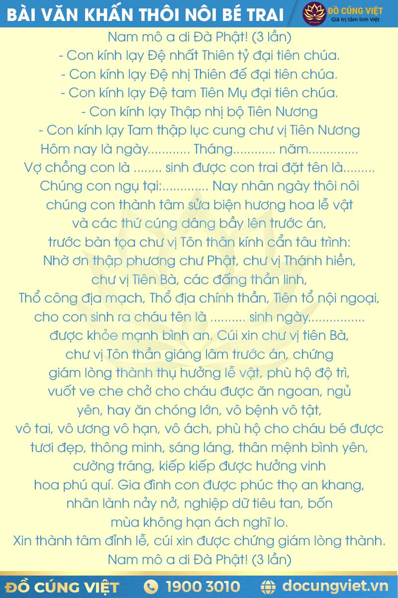 văn cúng thôi nôi - Hình 2