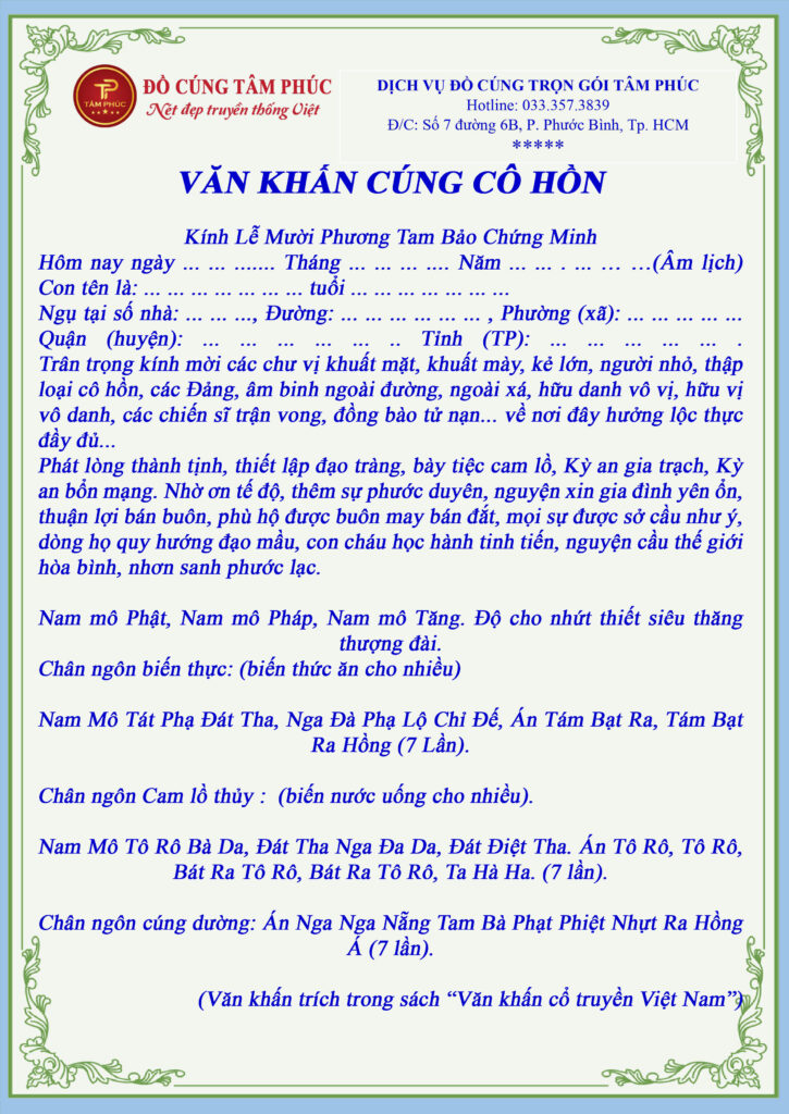 văn khấn cúng các bác - Hình 2