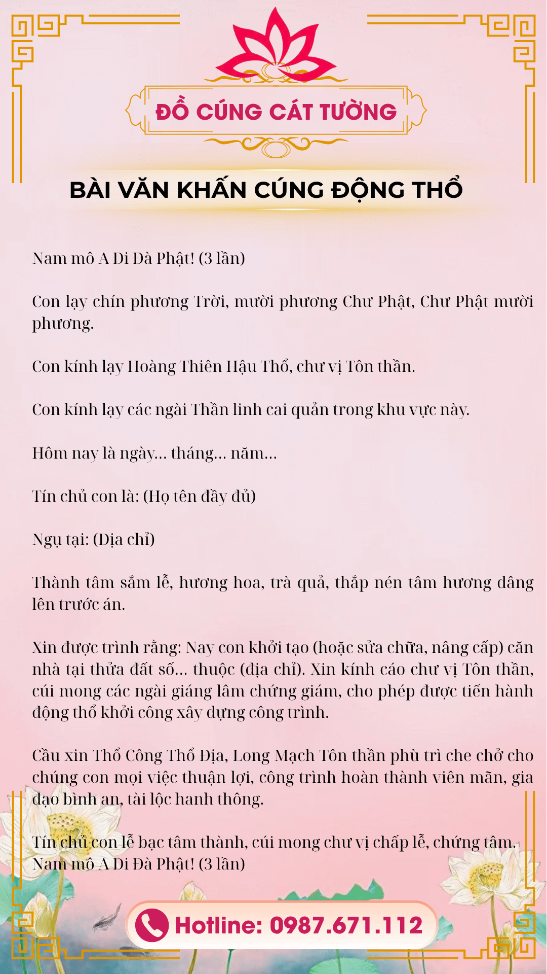 văn khấn cúng động thổ - Hình 3