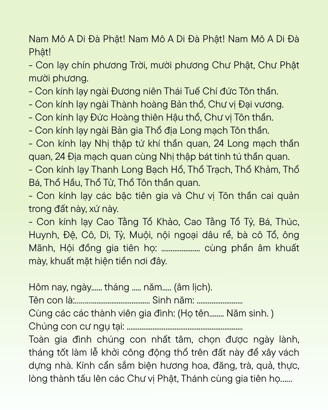 văn khấn cúng động thổ - Hình 5