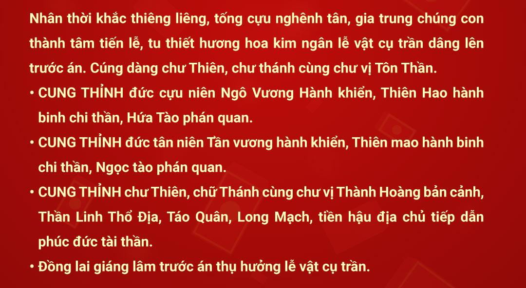 văn khấn cúng giao thừa ngoài trời năm 2026