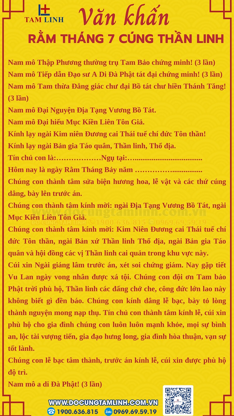 văn khấn cúng rằm tháng 7 thần linh - Hình 2