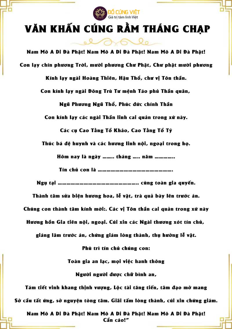 văn khấn cúng rằm tháng chạp - Hình 3