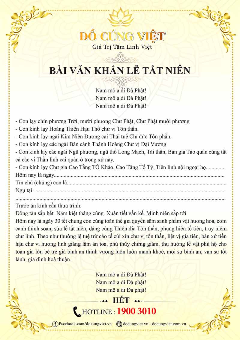 văn khấn cúng tất niên - Hình 3