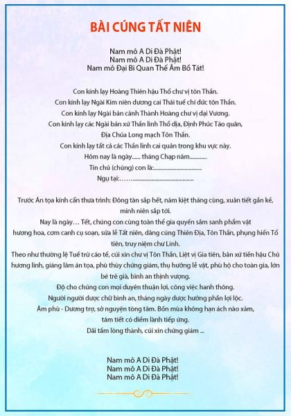 văn khấn cúng tất niên cuối năm - Hình 5
