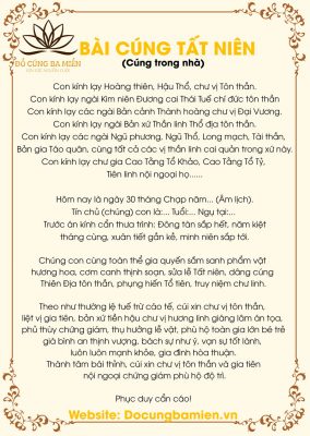 văn khấn cúng tất niên trong nhà - Hình 2