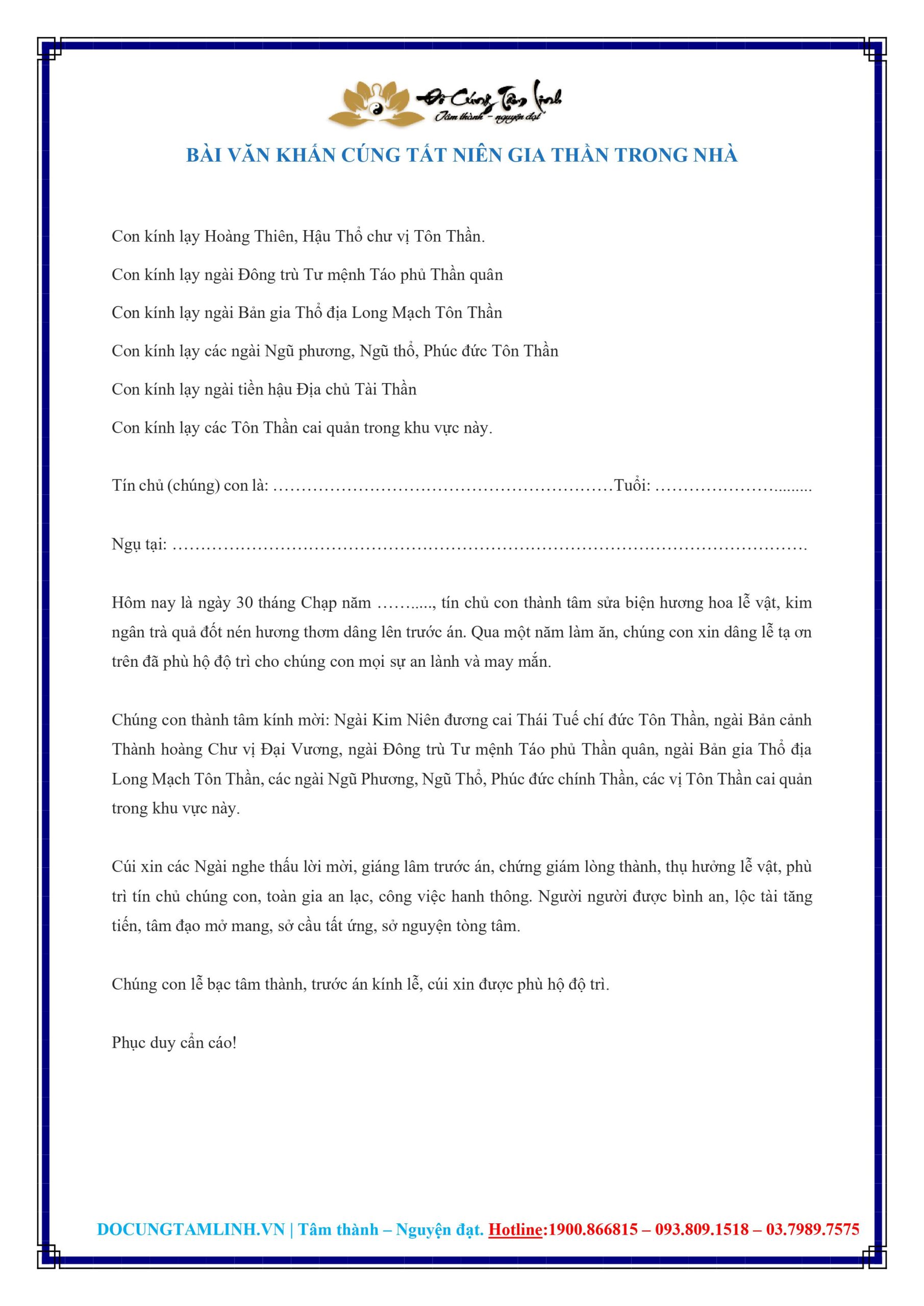 văn khấn cúng tất niên trong nhà - Hình 4