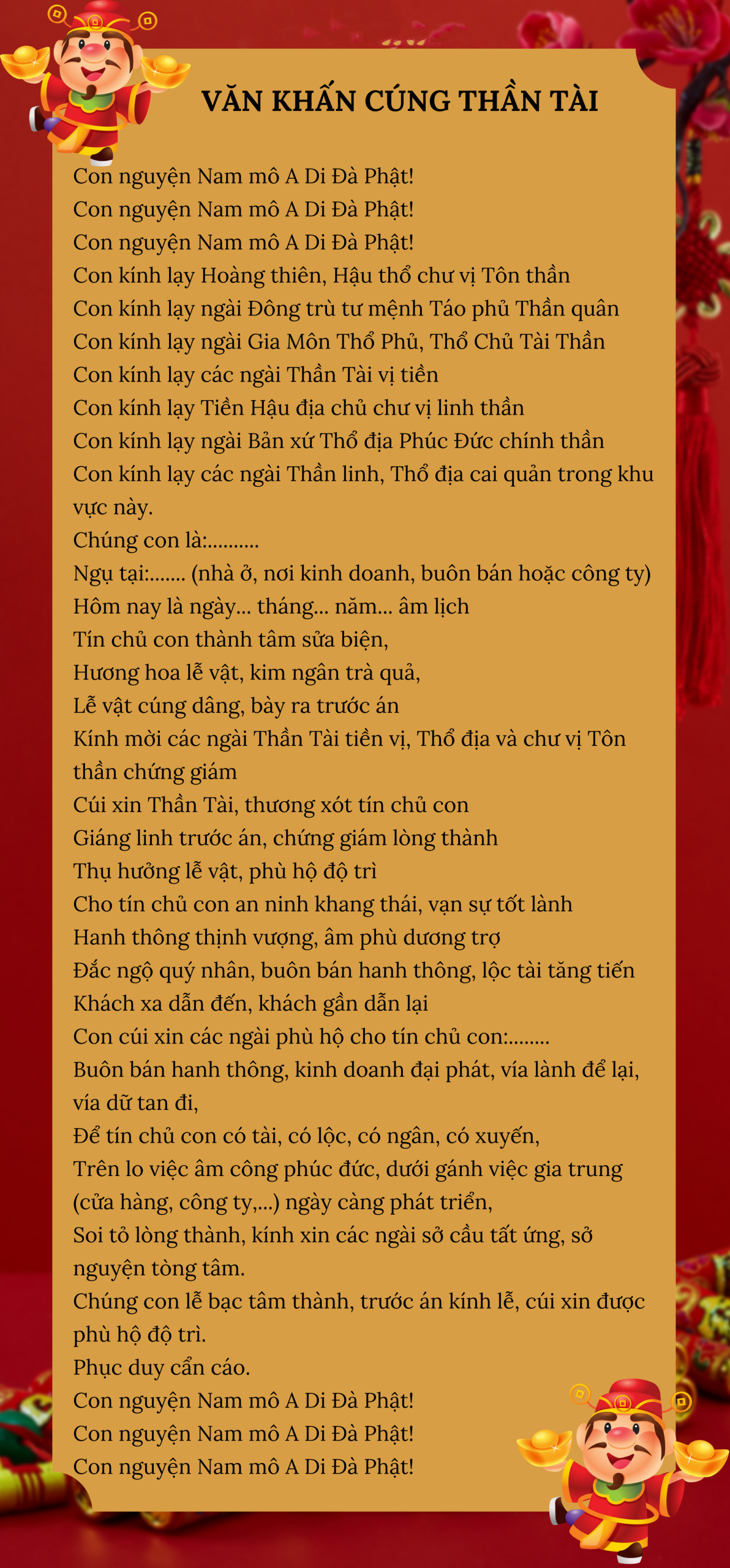 văn khấn cúng thần tài - Hình 3