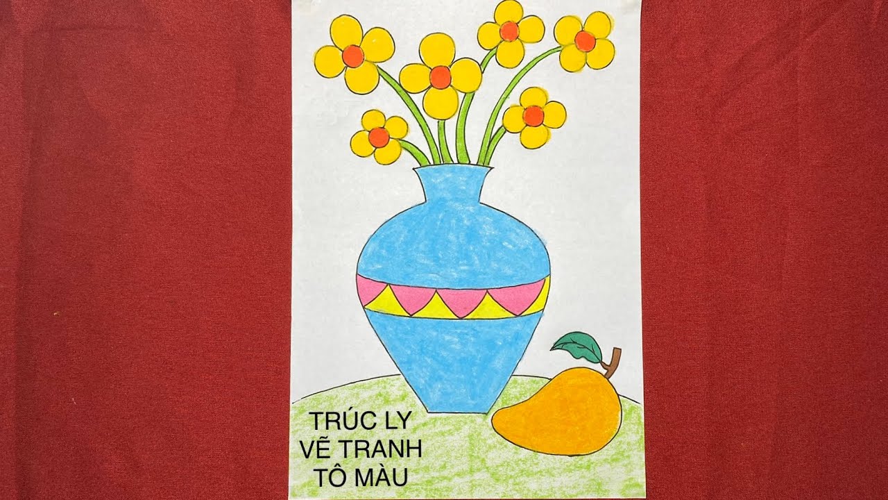 vẽ lọ hoa và quả đẹp nhất - Hình 3